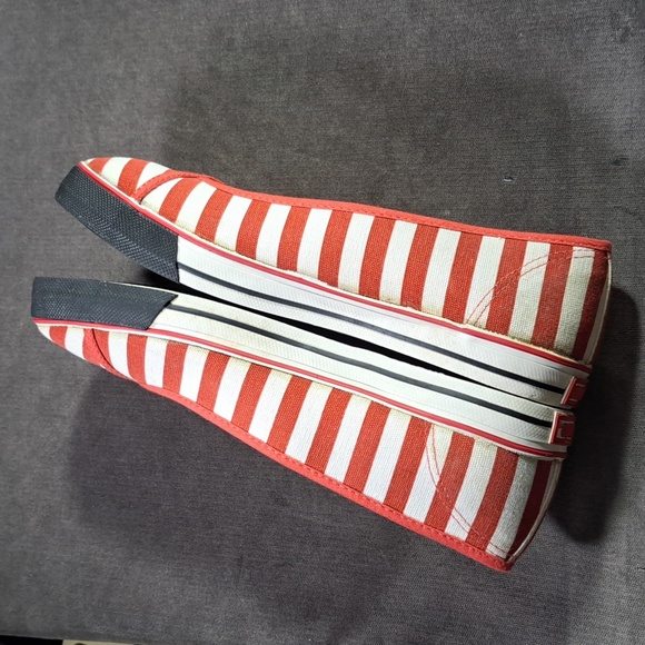 Underground Red White Striped Cherry Canvas Slip On Sneakers NWOT- UK 6 US 10 - Picture 11 of 16